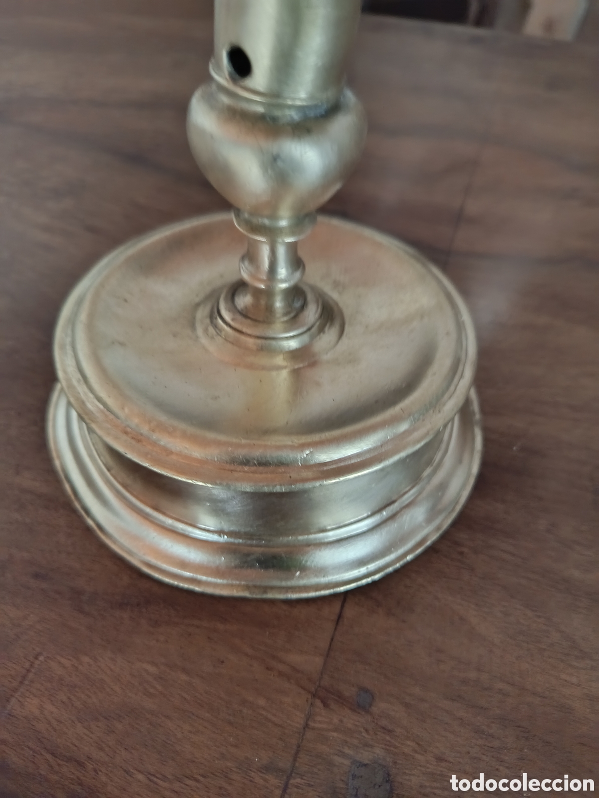 Antig&uuml;edades: Candelabro de carrete S.XVII - Foto 2