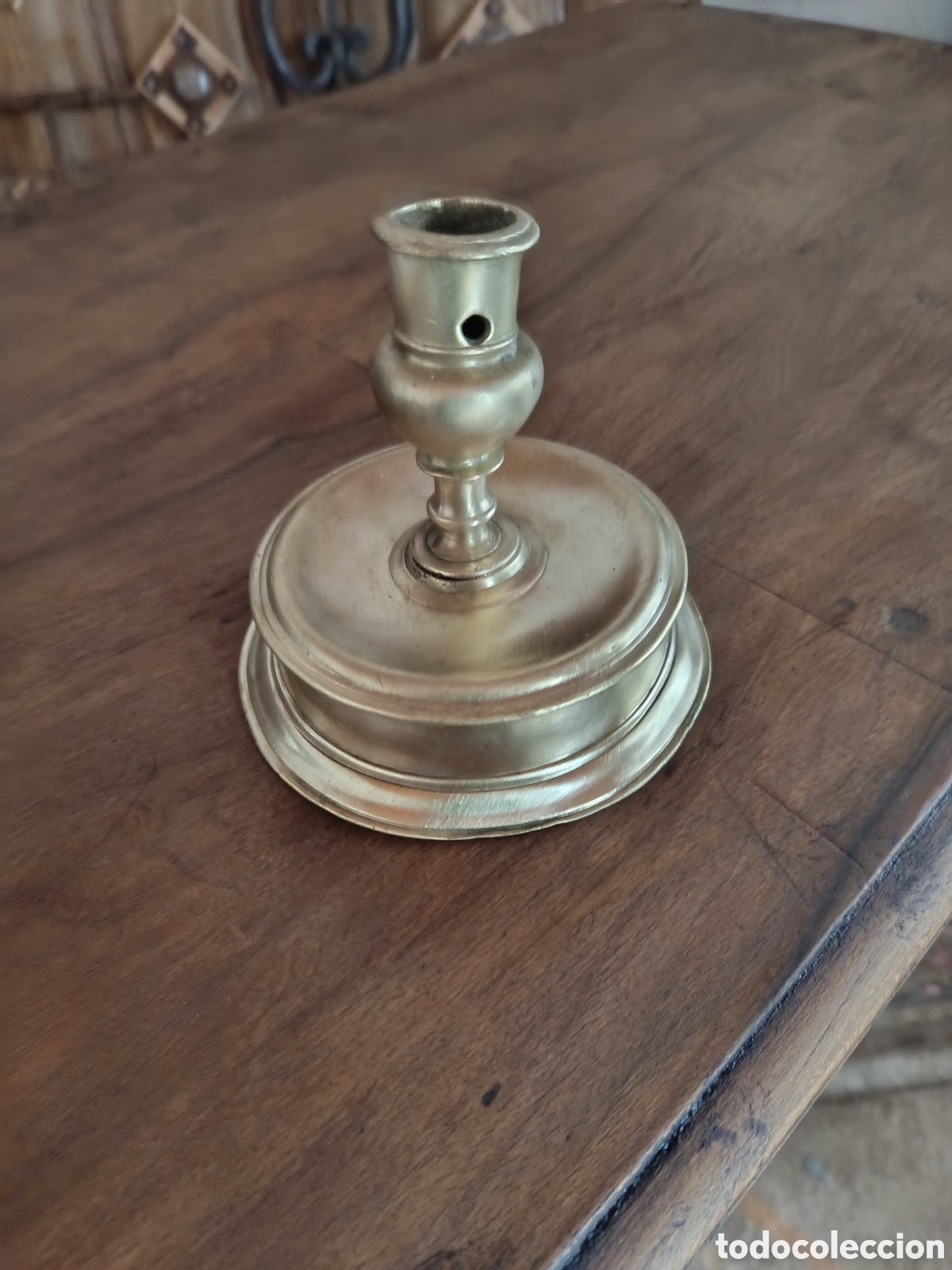 Antig&uuml;edades: Candelabro de carrete S.XVII - Foto 4