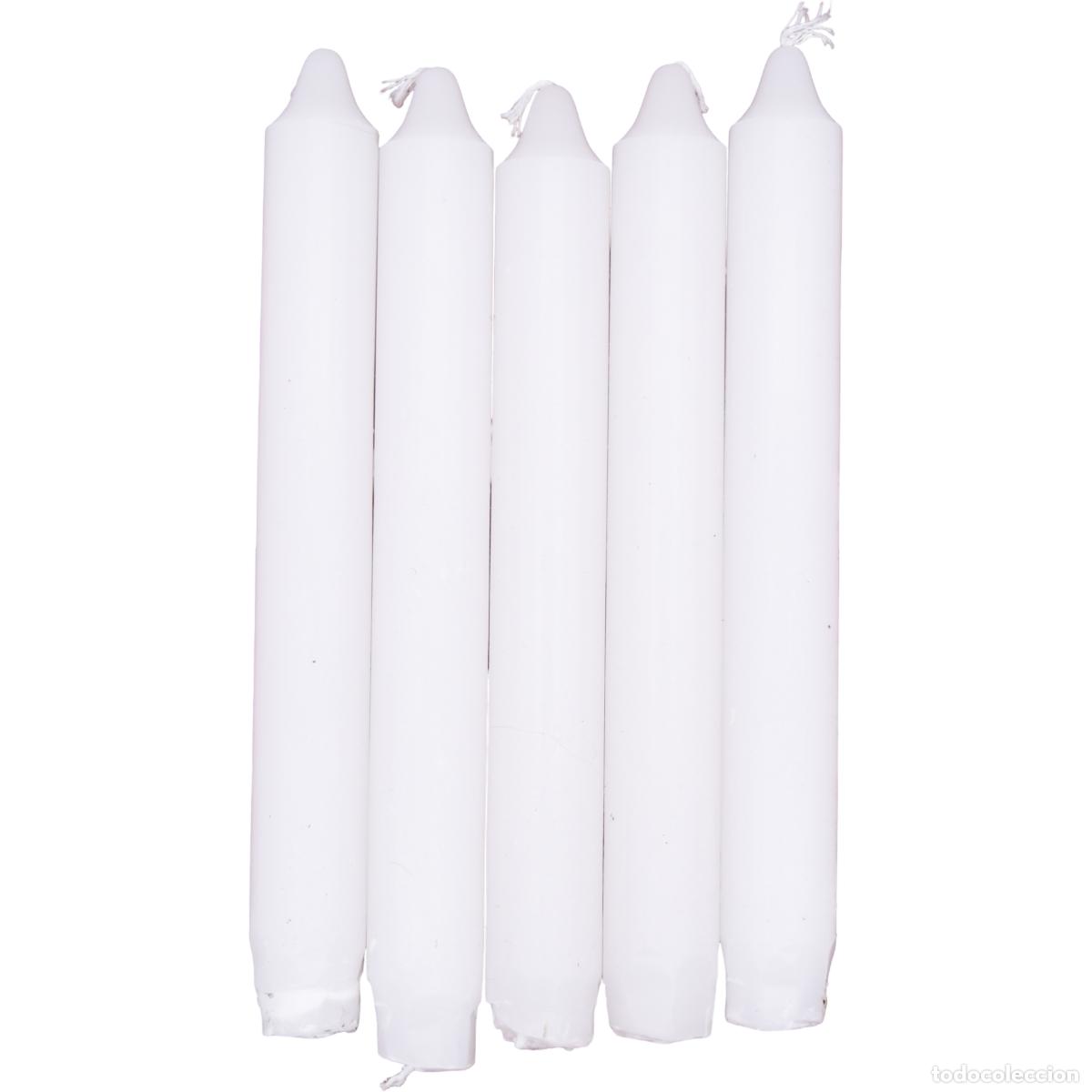 Antig&uuml;edades: Velas blancas - 10 unidades - Foto 1