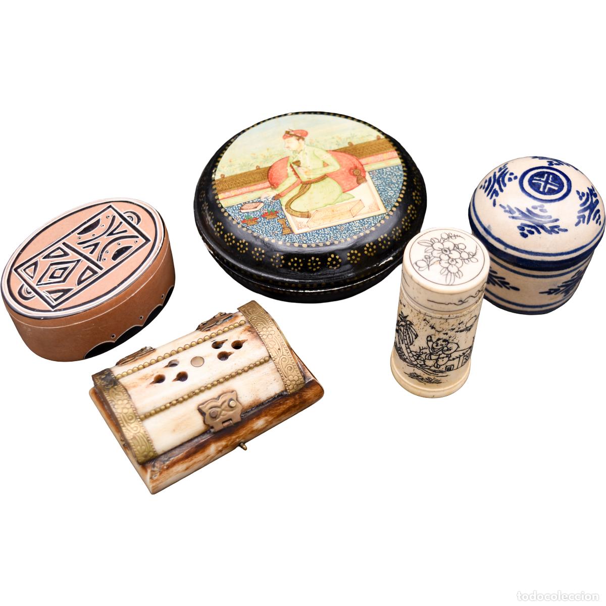 Antig&uuml;edades: Cajas antiguas - Colecci&oacute;n de 5 - Foto 1