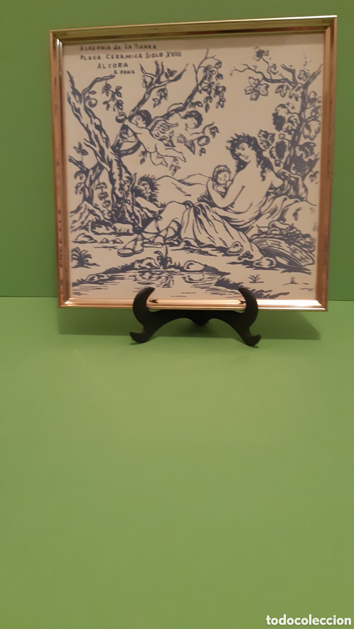 Antig&uuml;edades: AZULEJO ALEGORIA DE LA TIERRA - Foto 1