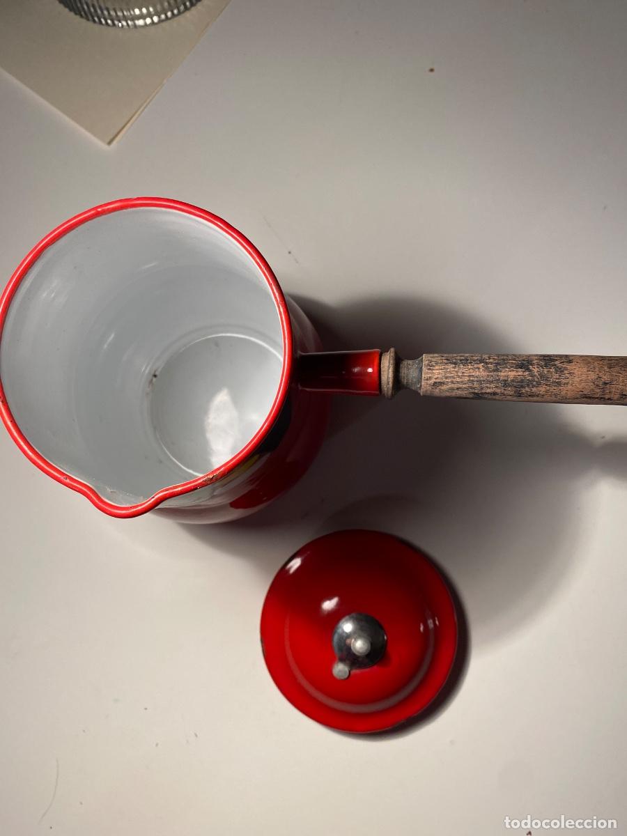 Antig&uuml;edades: Chocolatera porcelana esmaltada - Foto 2