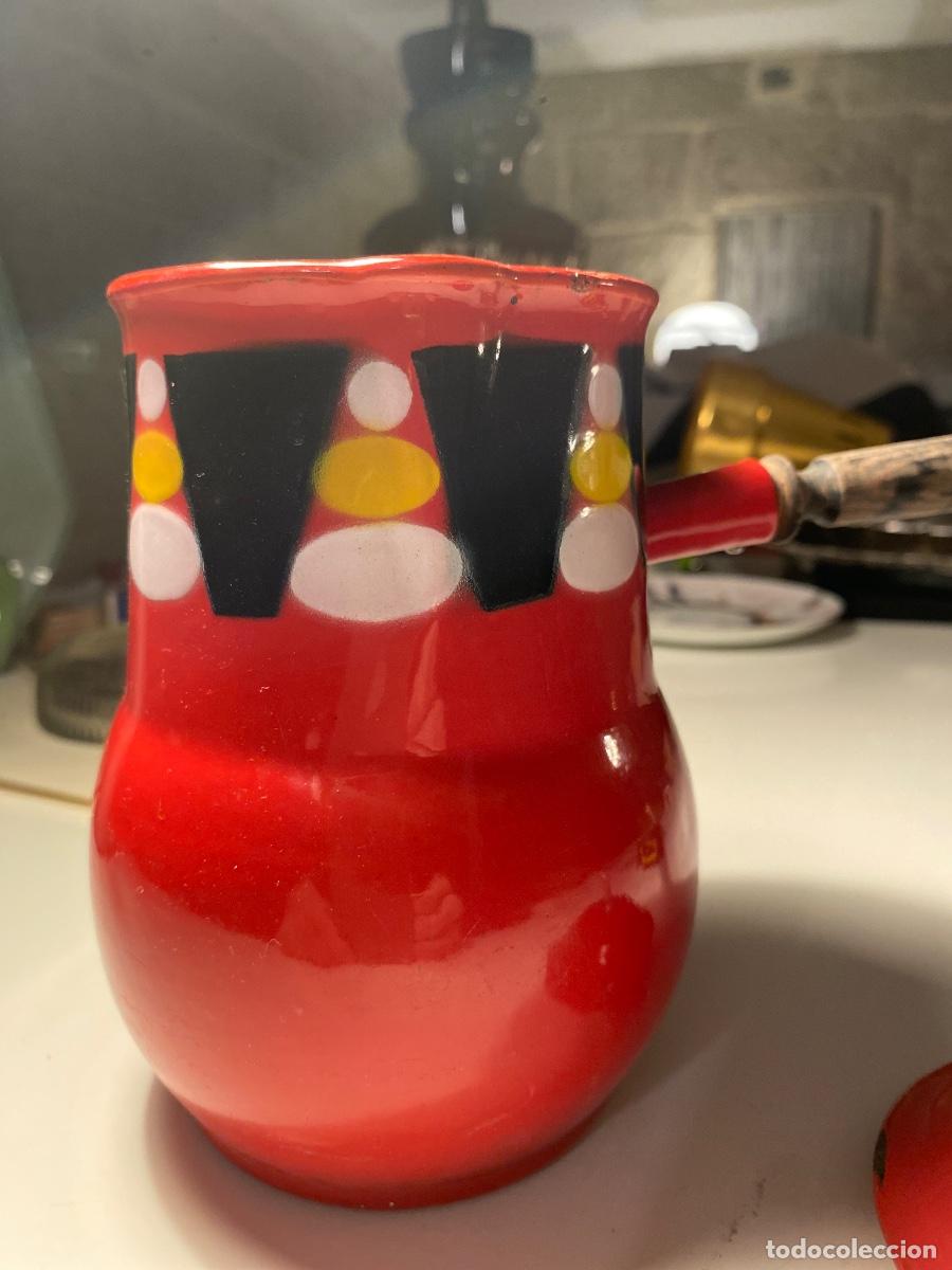 Antig&uuml;edades: Chocolatera porcelana esmaltada - Foto 3