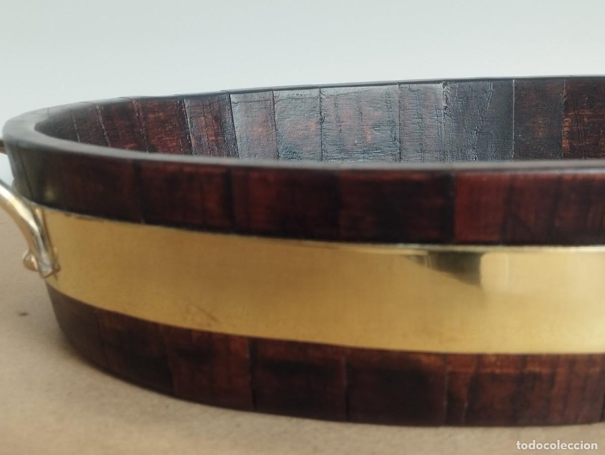 Antig&uuml;edades: Bandeja - Centro de Mesa de Madera de Roble // jrsanchezantiques - Foto 9
