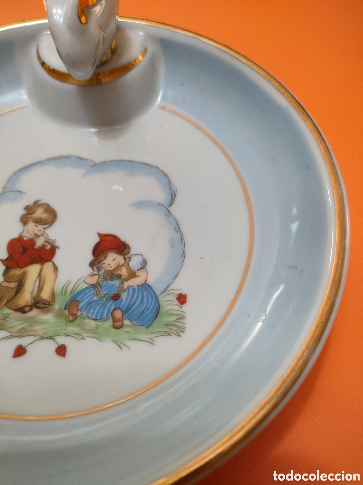 Antig&uuml;edades: Plato papillero franc&eacute;s - Foto 3