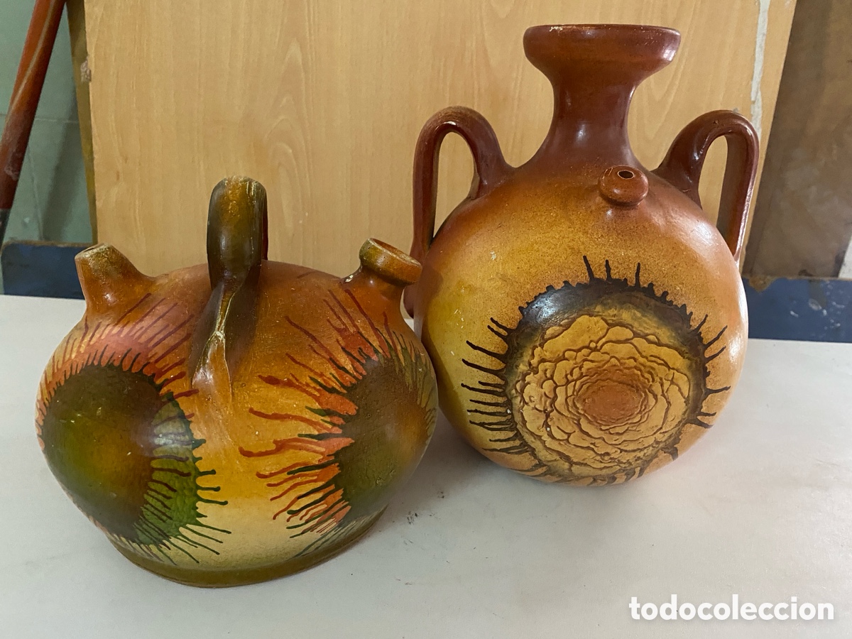 Antig&uuml;edades: Lote de dos botijos de cer&aacute;mica - Foto 2
