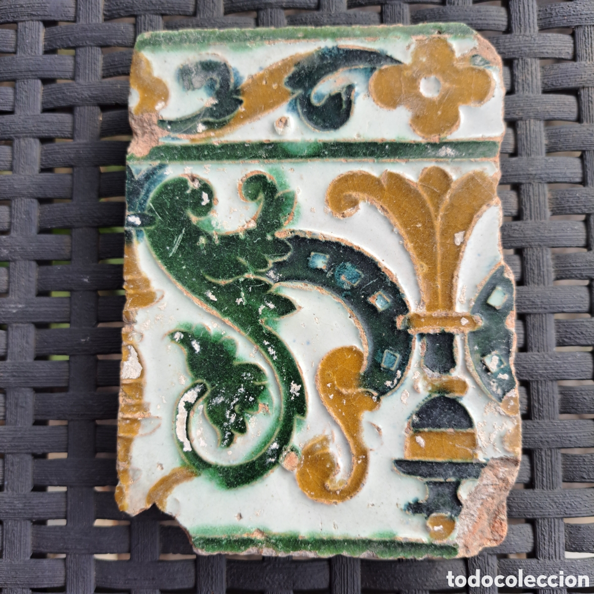 Antig&uuml;edades: Azulejo Toledo. Siglo XVI. - Foto 1