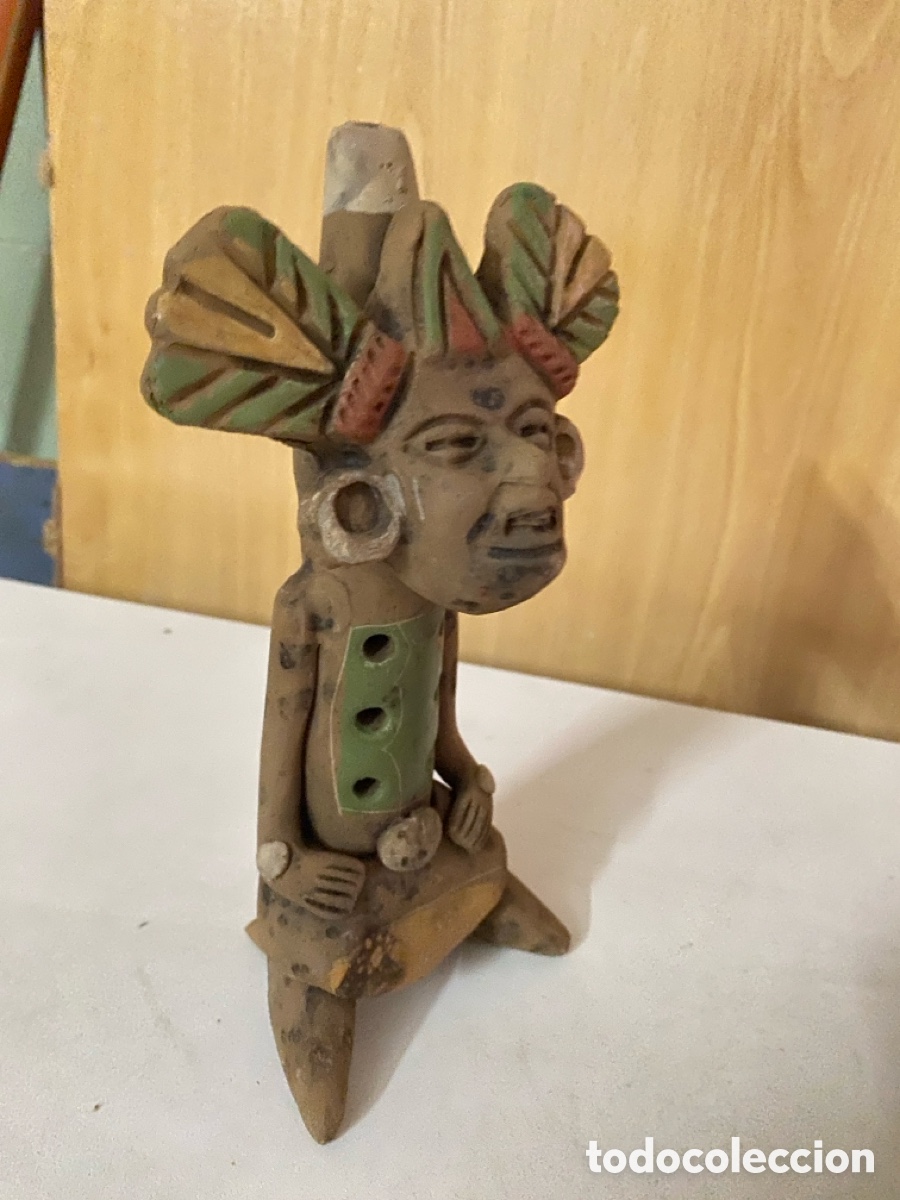 Antig&uuml;edades: Figura, flauta de barro - Foto 2