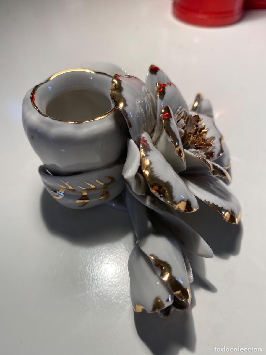 Antig&uuml;edades: Candelabro de porcelana - Foto 2