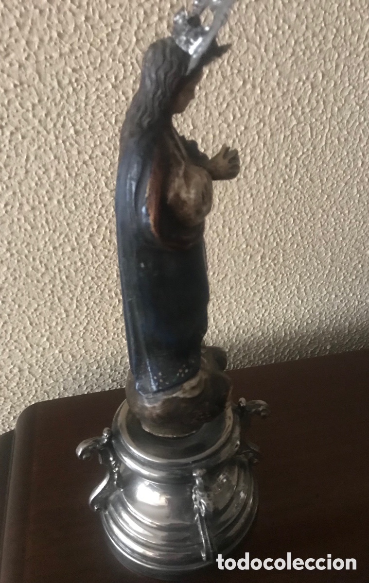 Antig&uuml;edades: Inmaculada con peana de alpaca - Foto 1