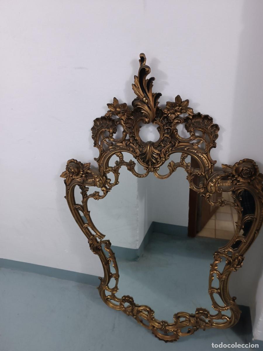 Antig&uuml;edades: Espejo dorado bronce - Foto 3
