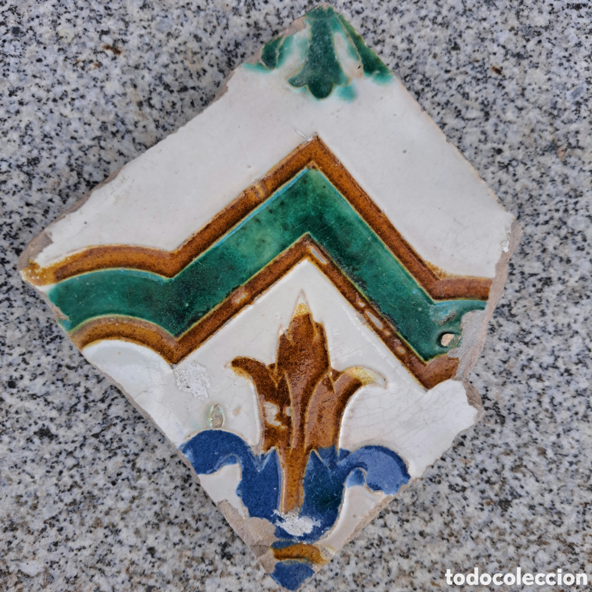Antig&uuml;edades: Azulejo Siglo XV. Muel. - Foto 2