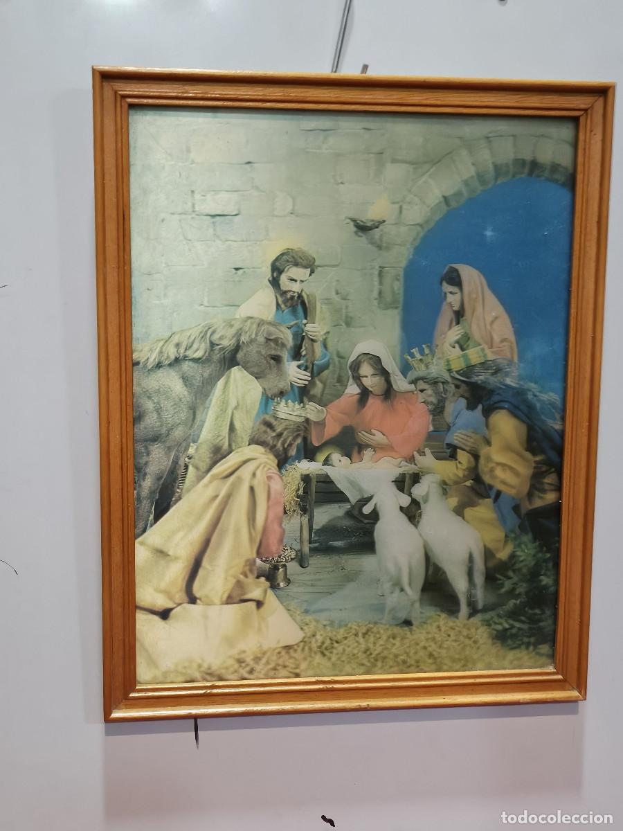 Antig&uuml;edades: cuadro religiosos con pesebre - Foto 1