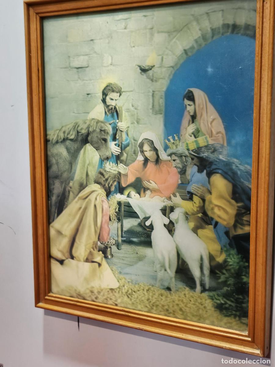 Antig&uuml;edades: cuadro religiosos con pesebre - Foto 3