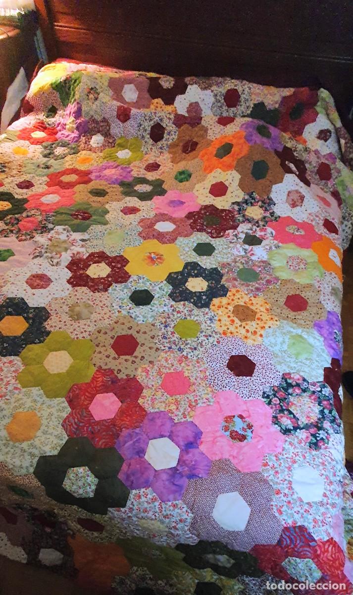 Antig&uuml;edades: Colcha patchwork handmade - Foto 2
