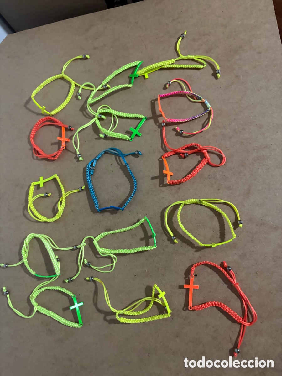 Antig&uuml;edades: Lote de pulseras decenario de colores (A5) - Foto 1