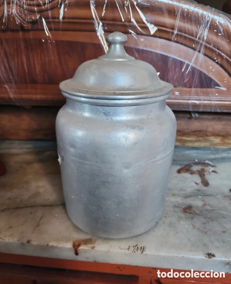 Antig&uuml;edades: Antiguo tarro de aluminio Arroz - Foto 2