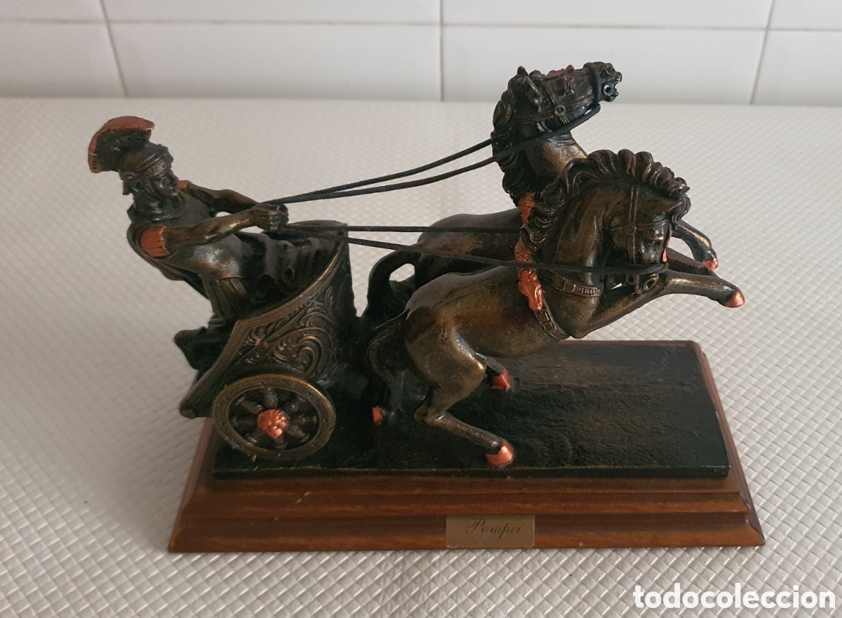Antig&uuml;edades: Cuadriga Romana Bronce Metal - Foto 1