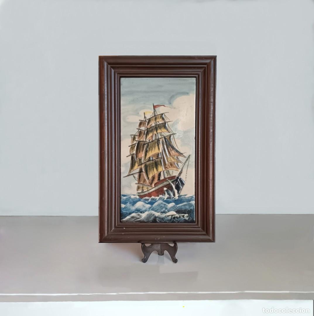 Antig&uuml;edades: CUADRO DE AZULEJO HECHO A MANO - Foto 1