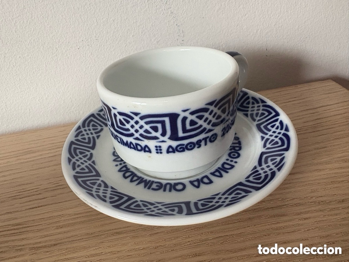 Antig&uuml;edades: Taza y plato de caf&eacute; Sargadelos - Foto 2