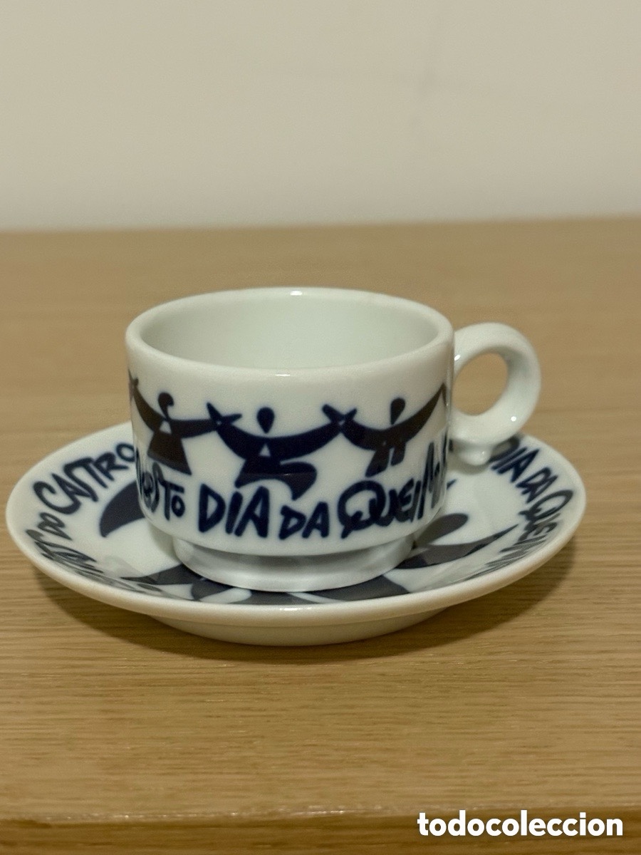 Antig&uuml;edades: Taza y plato de caf&eacute; Sargadelos - Foto 2