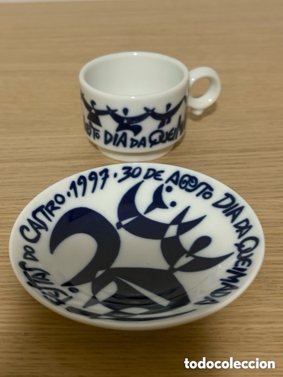 Antig&uuml;edades: Taza y plato de caf&eacute; Sargadelos - Foto 3