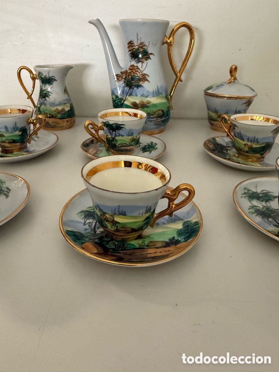 Antig&uuml;edades: Servicio de caf&eacute; Limoges, finales del siglo XIX - Foto 3