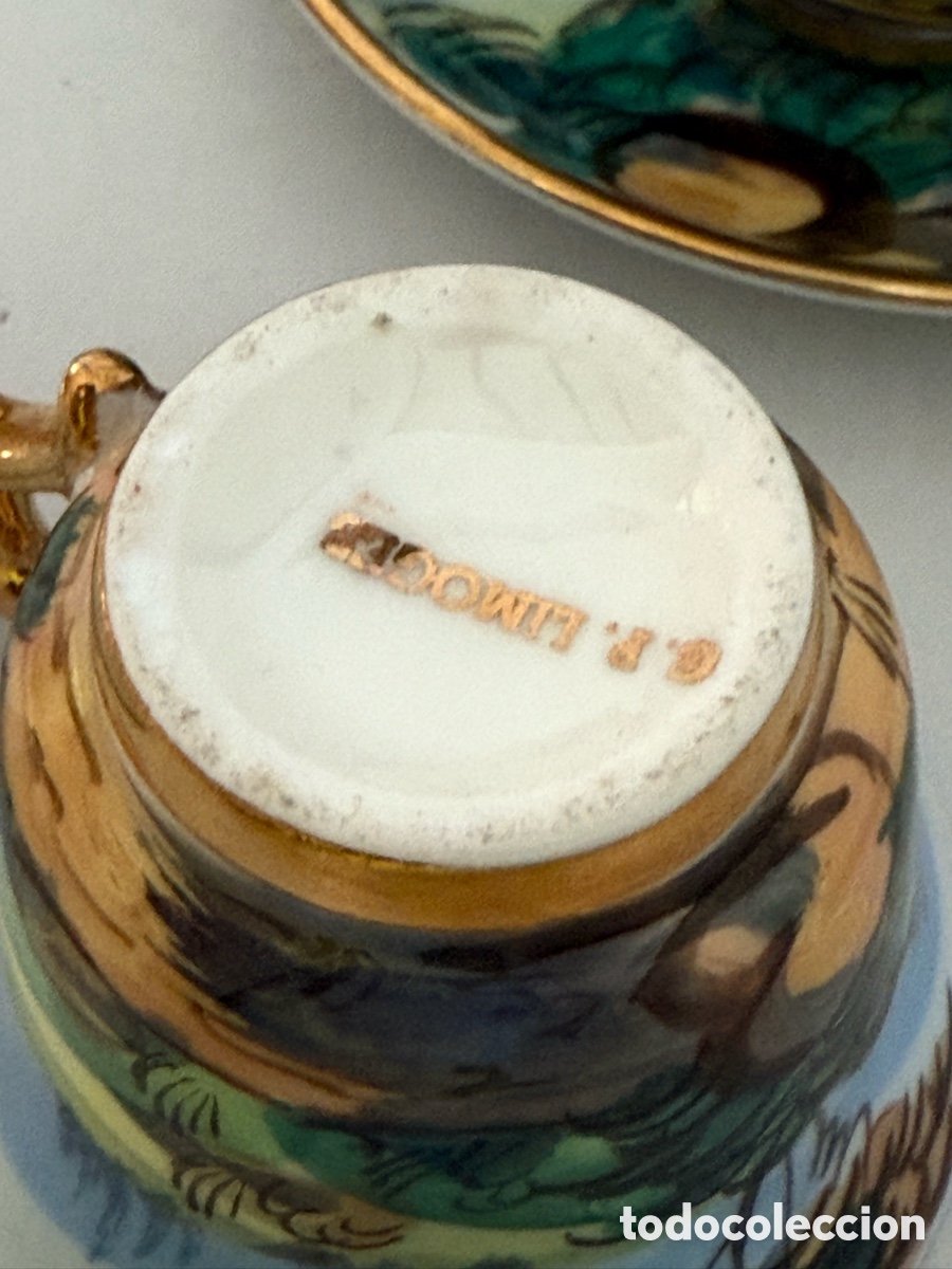 Antig&uuml;edades: Servicio de caf&eacute; Limoges, finales del siglo XIX - Foto 4