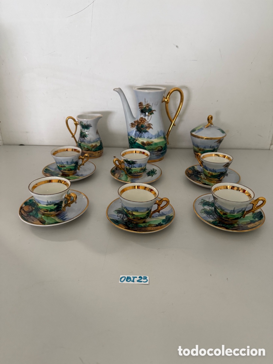 Antig&uuml;edades: Servicio de caf&eacute; Limoges, finales del siglo XIX - Foto 1