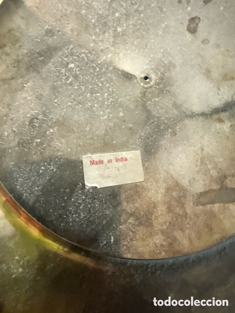 Antig&uuml;edades: Plato de lat&oacute;n de la india - Foto 3