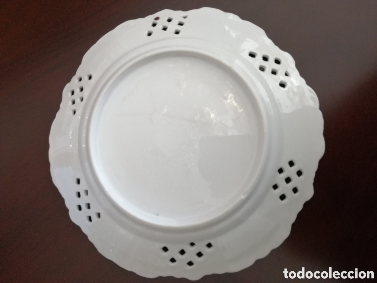 Antig&uuml;edades: PLATO CALADO MARGARITAS - Foto 6