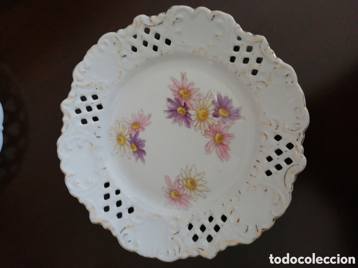 Antig&uuml;edades: PLATO CALADO MARGARITAS - Foto 1