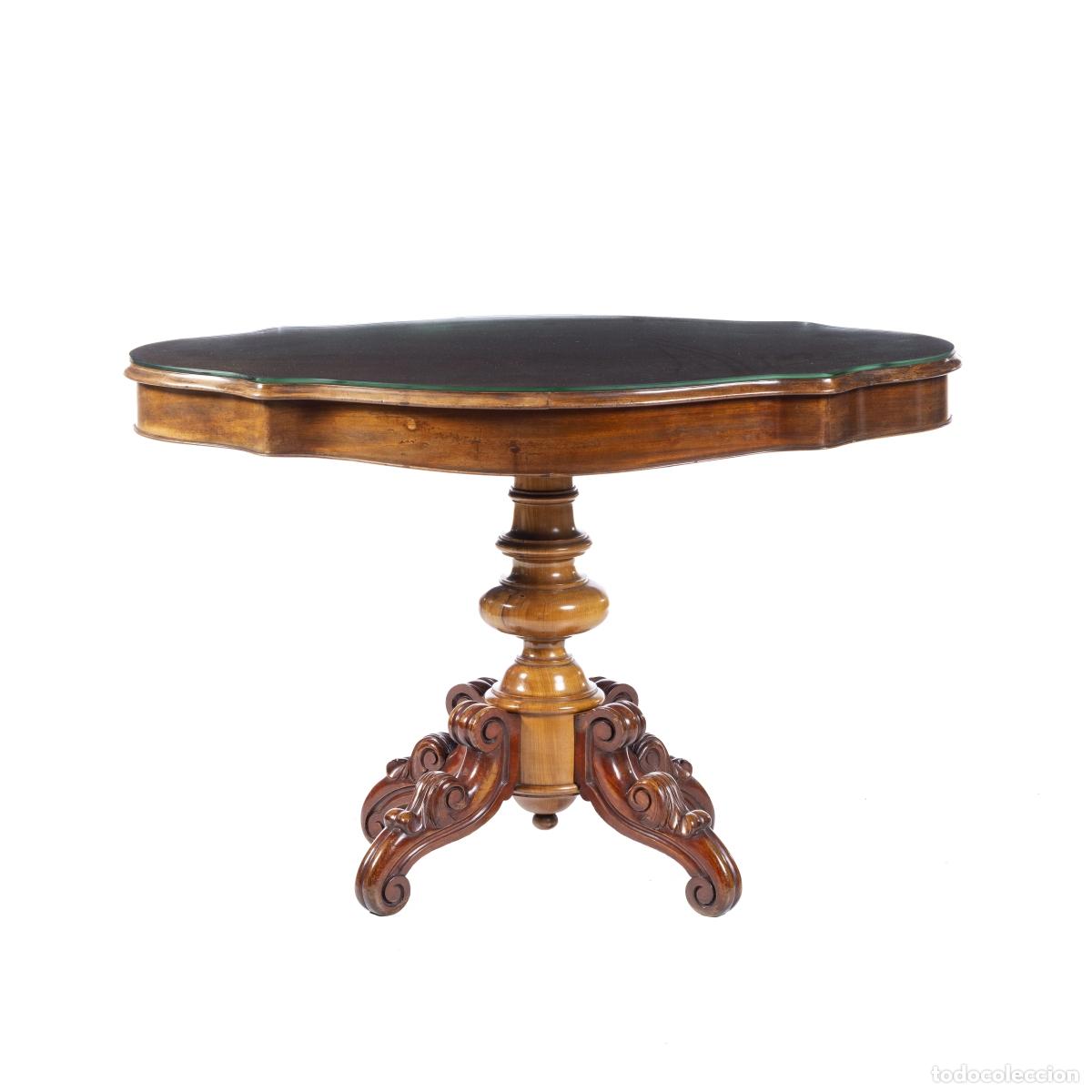 Antig&uuml;edades: MESA DE CENTRO ROM&Aacute;NTICA - SIGLO XIX - Foto 1