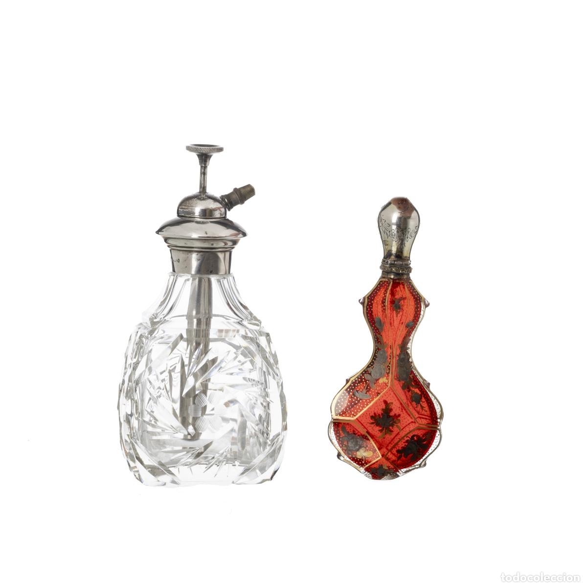 Antig&uuml;edades: DOS FRASCOS DE PERFUME CON PLATA - Foto 1