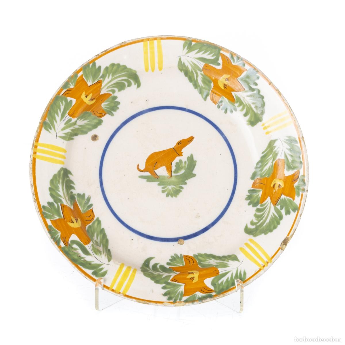 Antig&uuml;edades: PLATO DE LOZA - SIGLO XIX - Foto 1