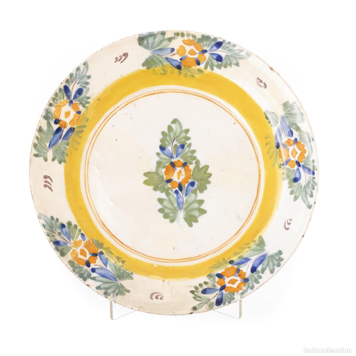 Antig&uuml;edades: PLATO DE LOZA - SIGLO XIX - Foto 1