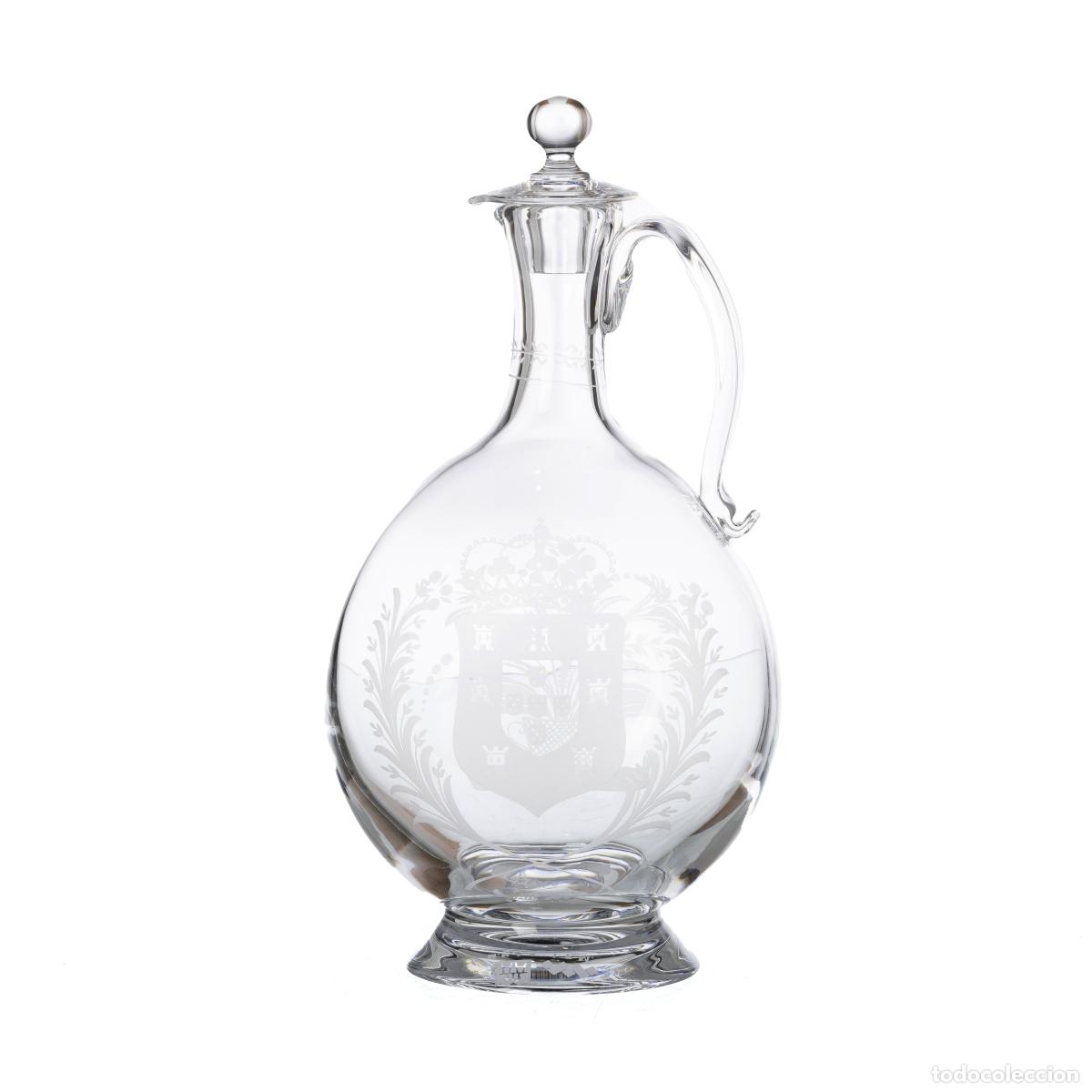 Antig&uuml;edades: BOTELLA CON TAPA, EN CRISTAL - Foto 1