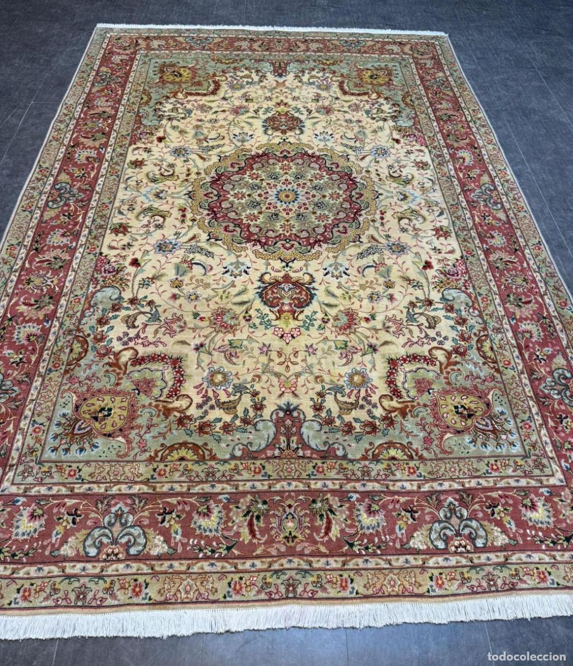 Antig&uuml;edades: ALFOMBRA TABRIZ - SEDA - 295 CM - Foto 1
