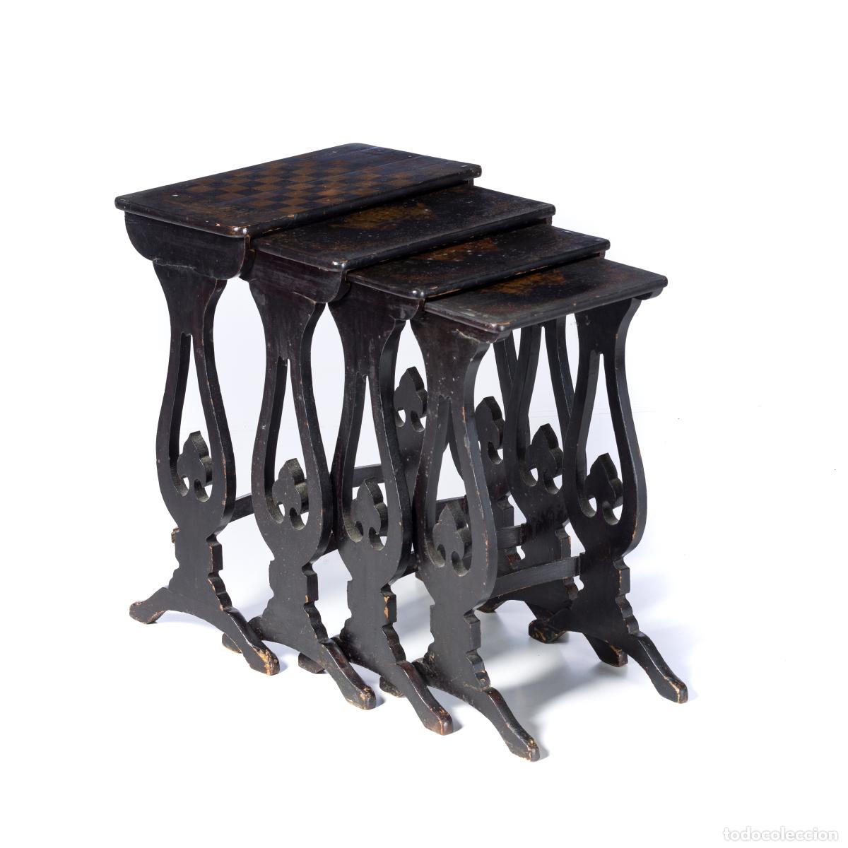 Antig&uuml;edades: CONJUNTO DE MESA CUATRO MADRES - Foto 1