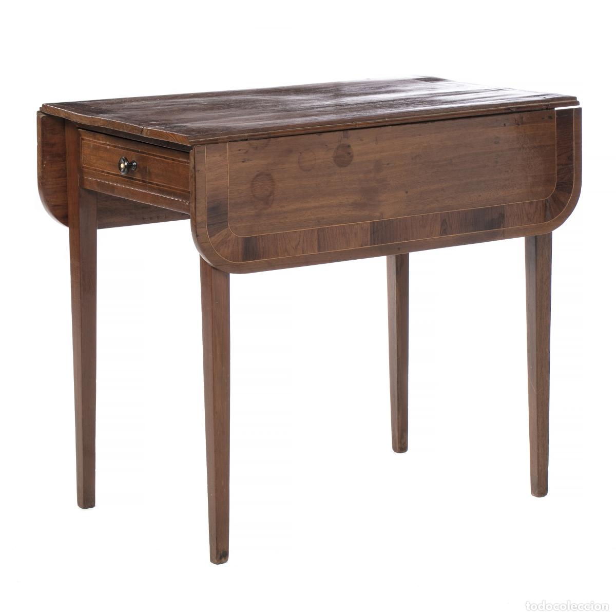 Antig&uuml;edades: MESA FLAPADA D. MARIA - SIGLO XIX - Foto 1