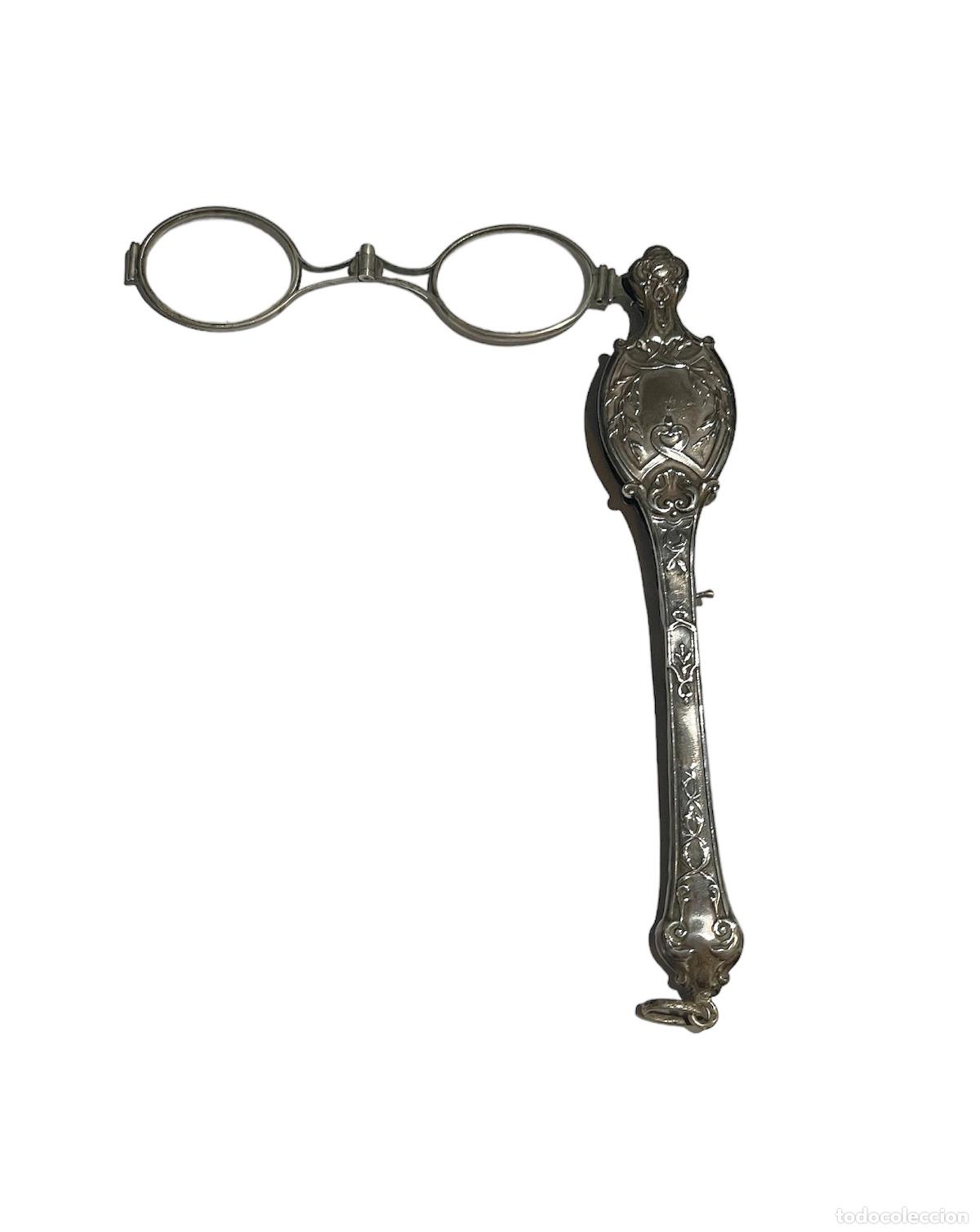 Antig&uuml;edades: LORGNETTE EN PLATA - SIGLO XIX - Foto 1