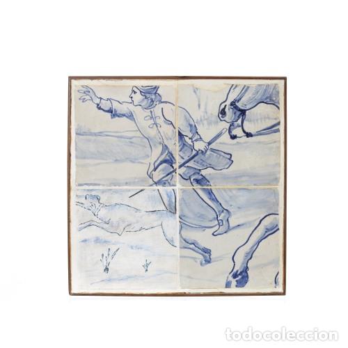Antig&uuml;edades: PANEL DE CUATRO AZULEJOS - Foto 1