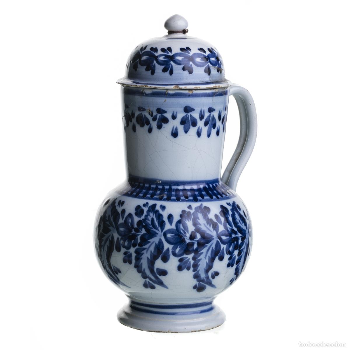 Antig&uuml;edades: TAZA CON TAPA DE LOZA - Foto 1