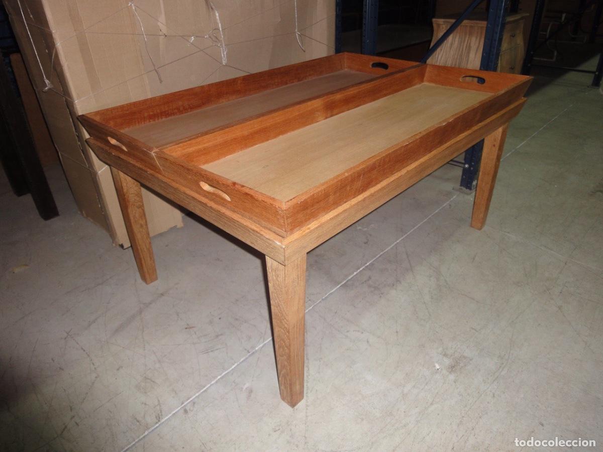 Antig&uuml;edades: Mesa de centro de Teka con dos bandejas extraibles - Foto 1