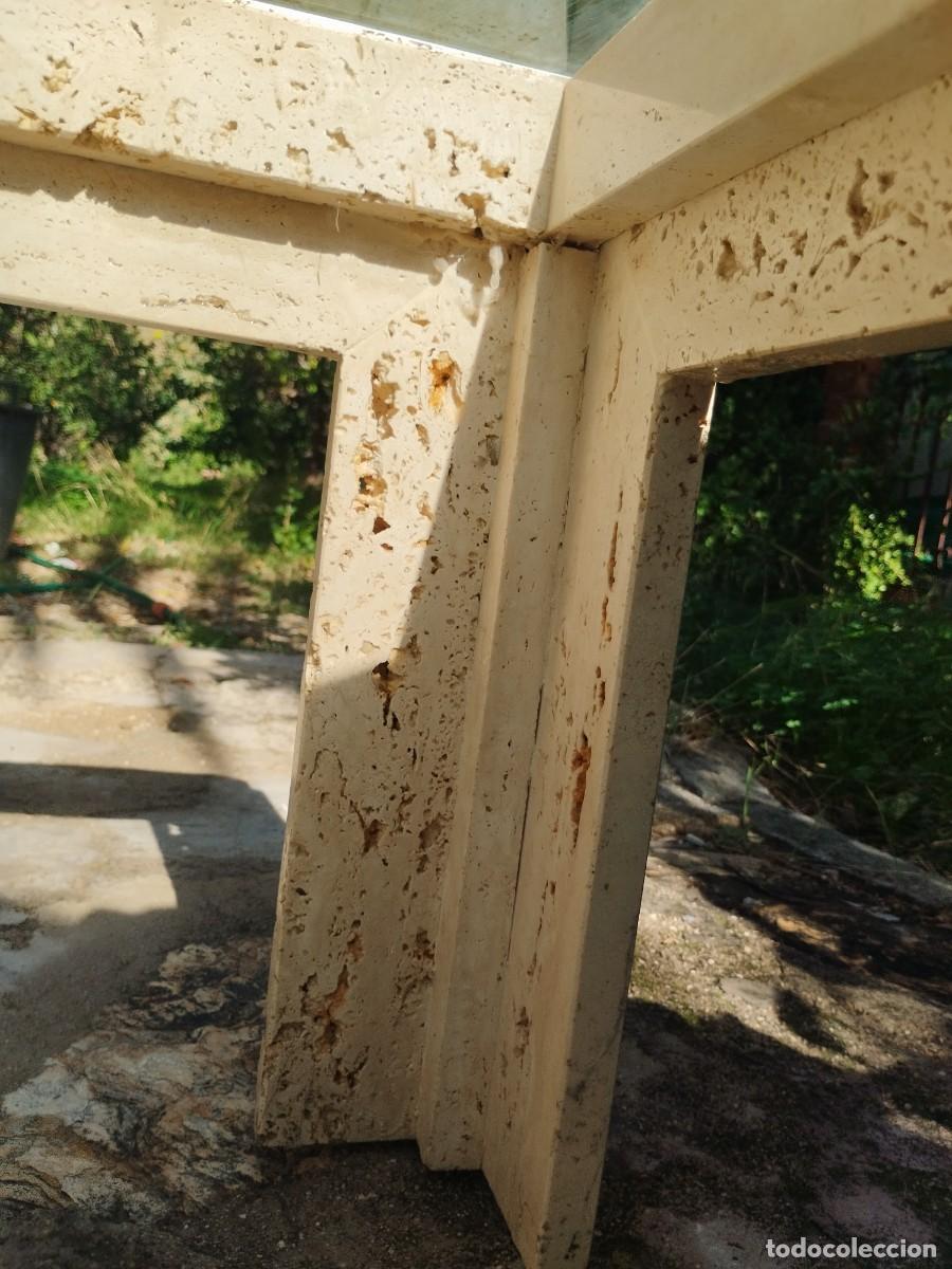 Antig&uuml;edades: Mesa centro m&aacute;rmol travertino natural beige - Foto 5