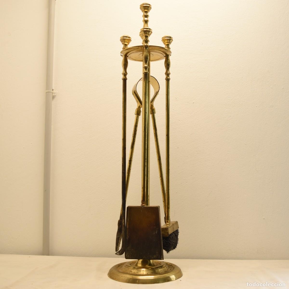 Antig&uuml;edades: Juego de chimenea de buen tama&ntilde;o - Foto 9