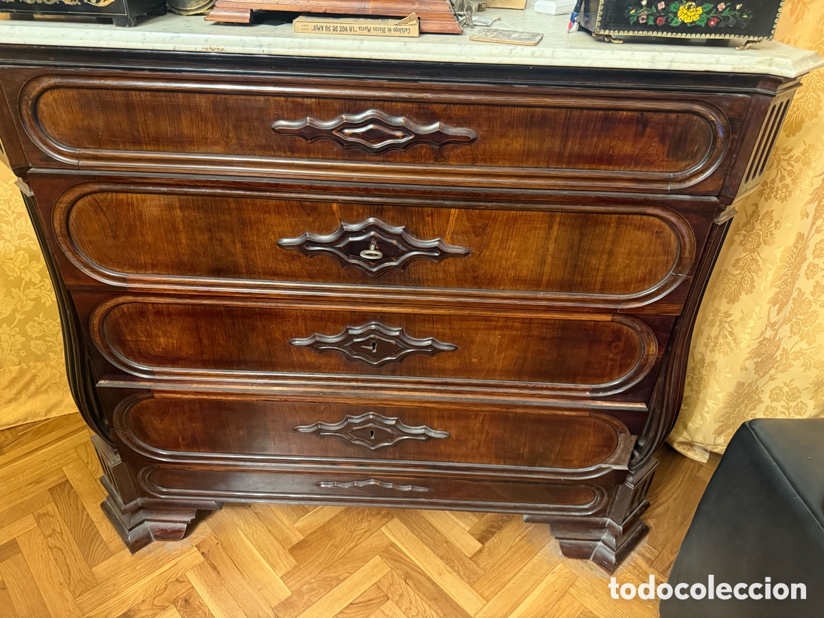 Antig&uuml;edades: comoda caoba siglo xix calaixera - Foto 1