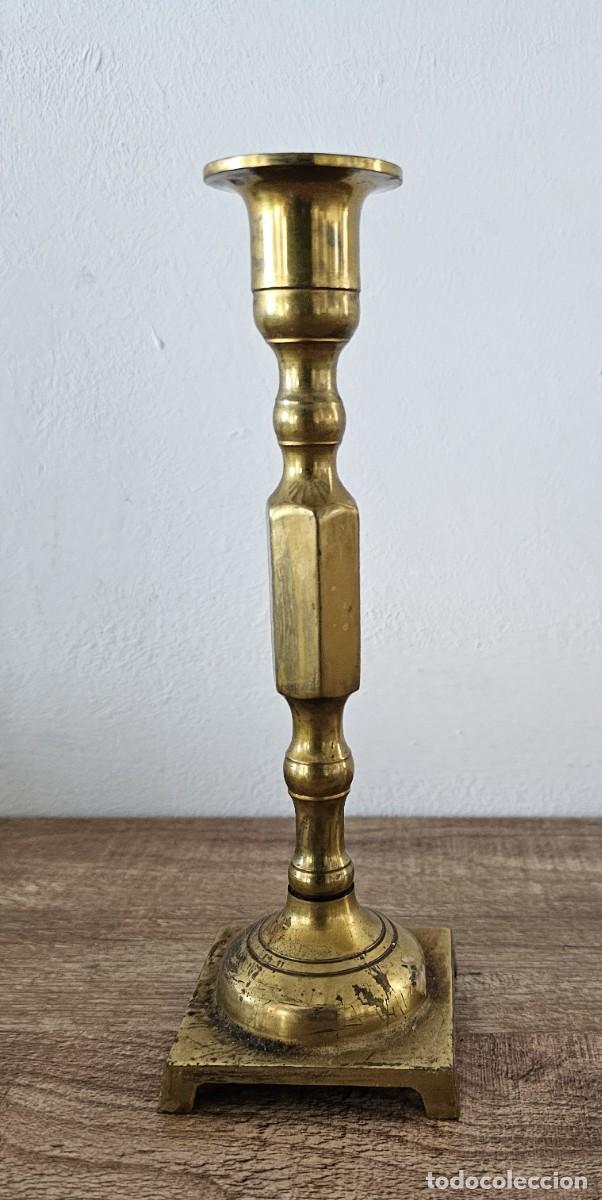 Antig&uuml;edades: CANDELABRO DE LATON - ART DECO - Foto 1