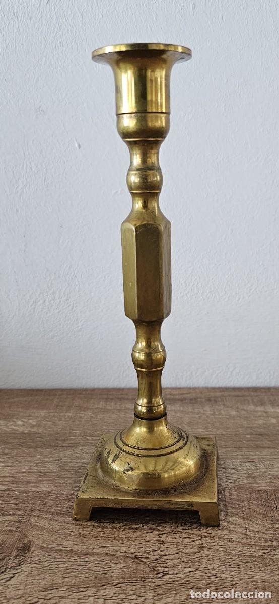 Antig&uuml;edades: CANDELABRO DE LATON - ART DECO - Foto 3