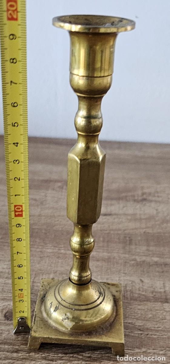 Antig&uuml;edades: CANDELABRO DE LATON - ART DECO - Foto 6